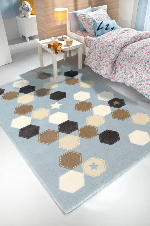 Polygon kék szőnyeg 115x175 / kék