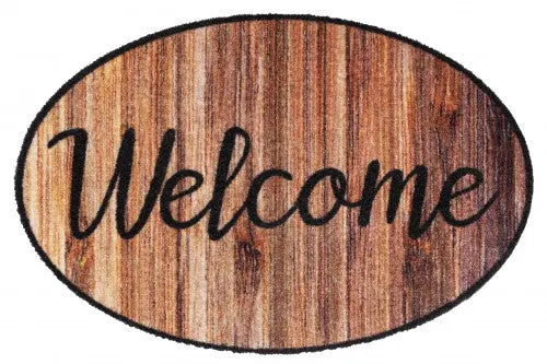 Prestige Shape welcome wood lábtörlő 50x75 / beige-barna