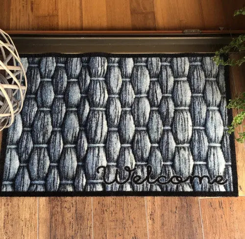 Prestige welcome knots lábtörlő 50x75 / kék