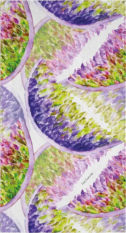 Printed iris strandtörölköző 1913 90x180 / rózsaszín-lila