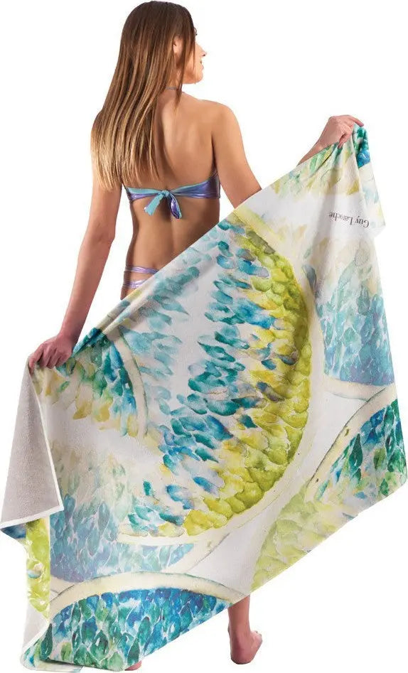 Printed lime strandtörölköző 1913 90x180