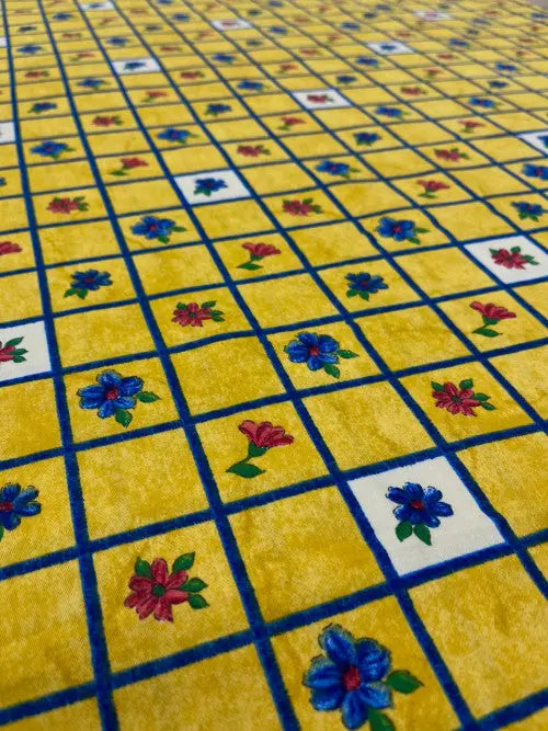 Provence Virágos Sárga Sötétítő 0417 - Szőnyegszalon