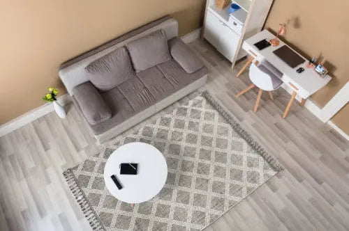 Ravenna apácarács mintás szőnyeg 222 005 133x190 / beige-barna