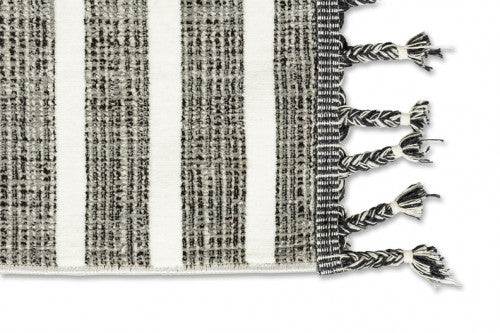 Ravenna szürke/fehér csíkos szőnyeg 223 005 133x190 / beige-barna