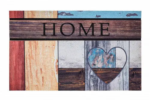 Residence top wooden heart lábtörlő 45x75 / beige-barna