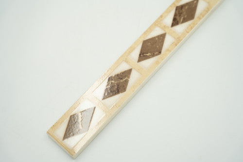 Rombi bézs listello 3x25 / beige-barna