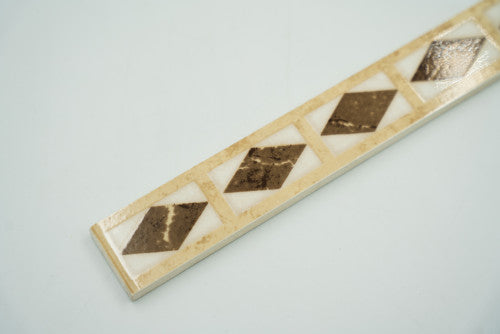 Rombi bézs listello 3x25 / beige-barna