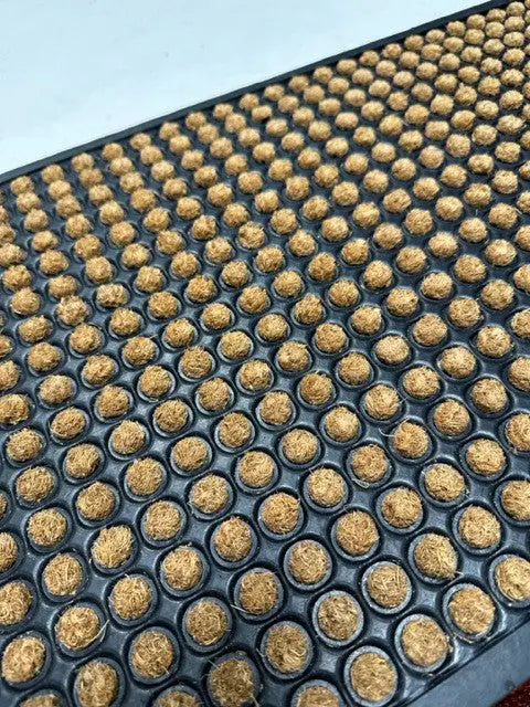 Rubco dots lábtörlő 40x60 / beige-barna