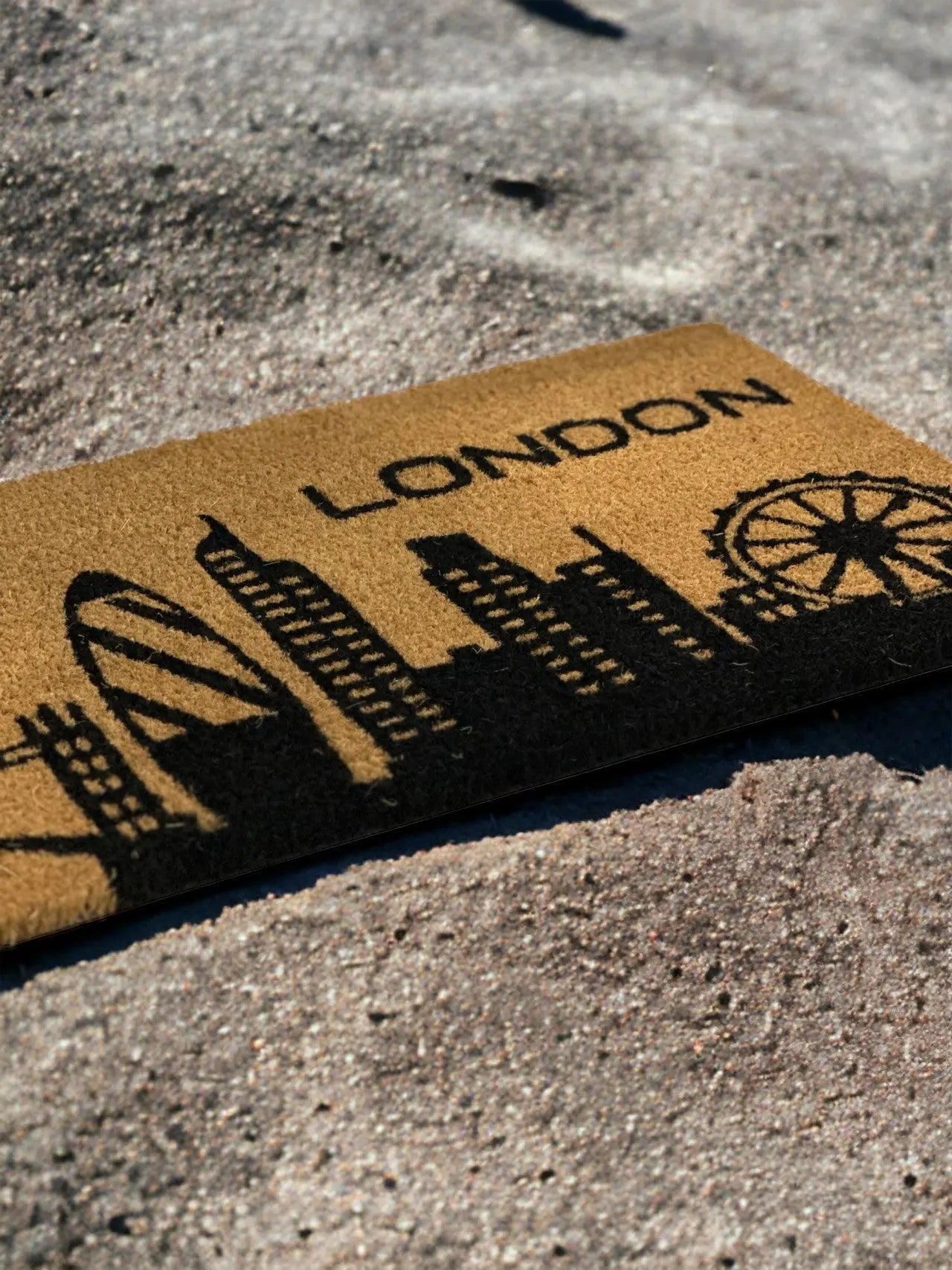 Ruco Print London lábtörlő 40x80 / beige-barna