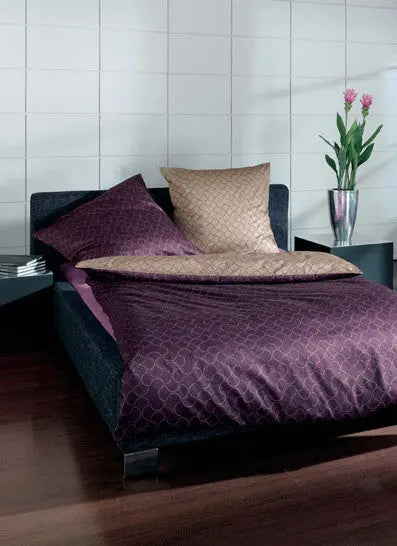 S' Oliver lila-beige ágynemű 5038 140x200 / rózsaszín-lila