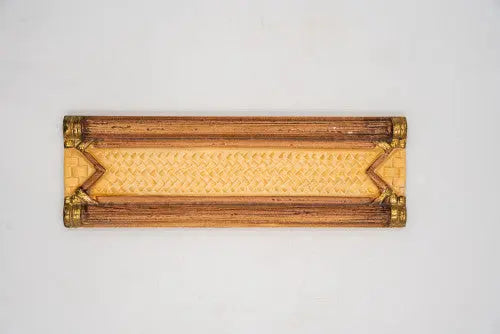Sárga bambusz mintájú dekor/Bamboo 6,5x20 / sárga-narancs