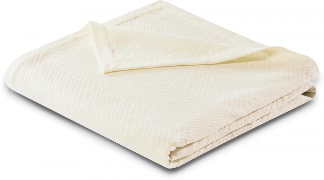 Solid ekrü ágyterítő 220x240 / beige-barna