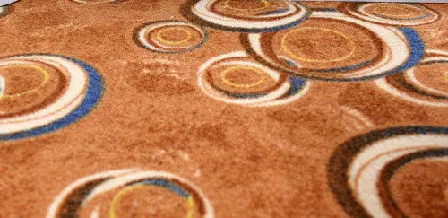 Spot-64 terra mintás padlószőnyeg 400 cm-es / sárga-narancs