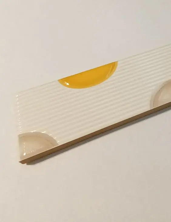 Színes pöttyös fali dekor/Lunette 4,5x20 / fehér