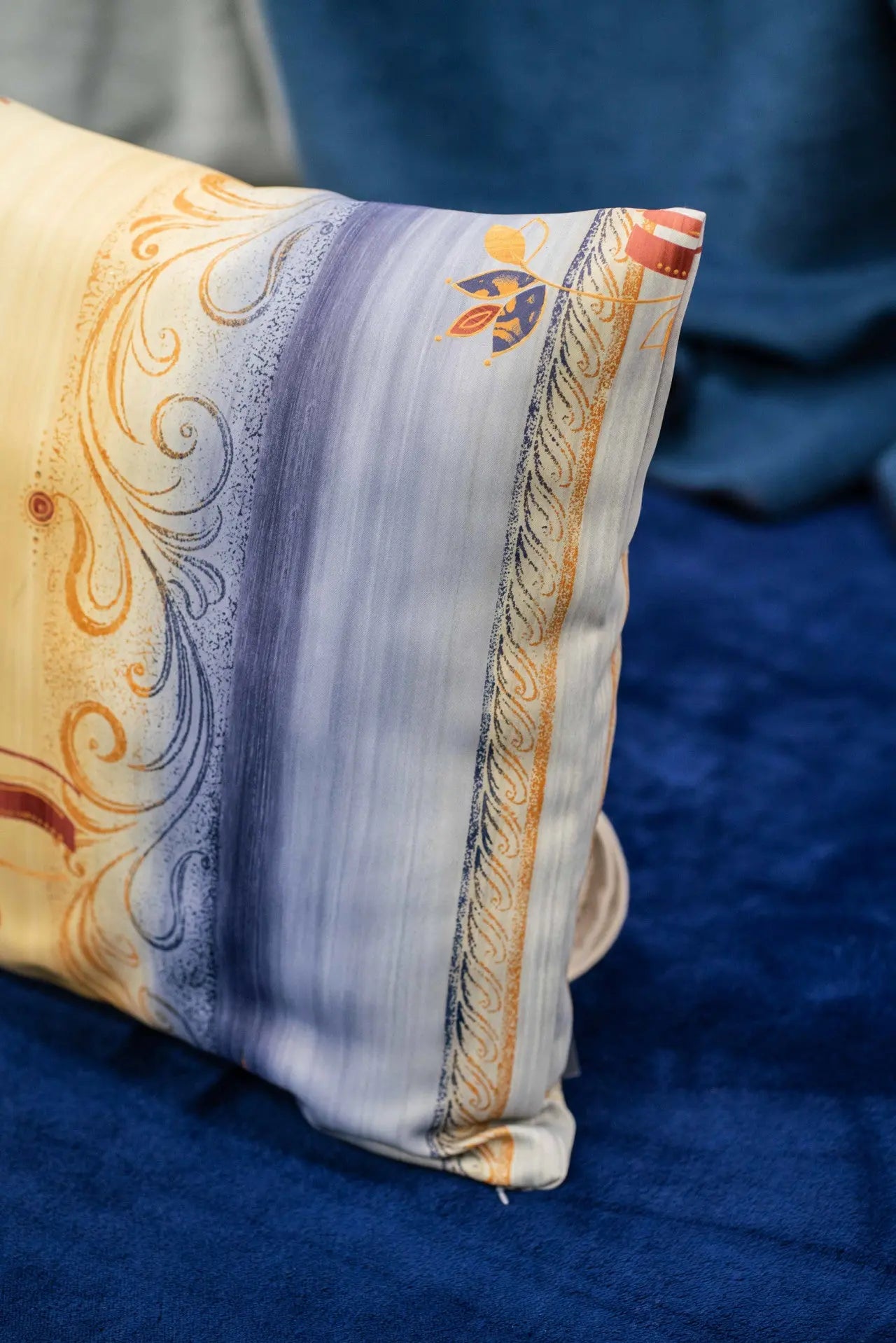 Tahiti díszpárna huzat 50x50 / sárga-narancs