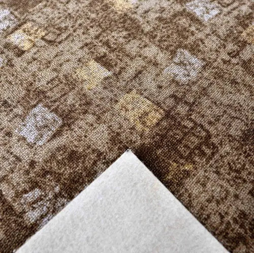 Tavullia-43 barna mintás padlószőnyeg 400 cm-es / beige-barna