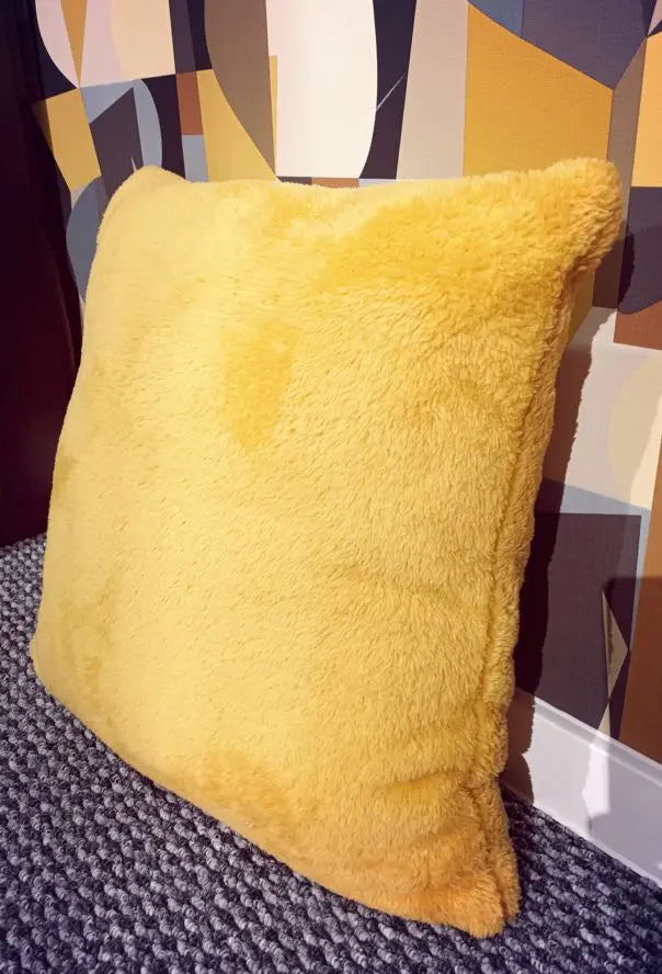 Trend-21 pihe-puha sárga díszpárna huzat 50x50 / sárga-narancs