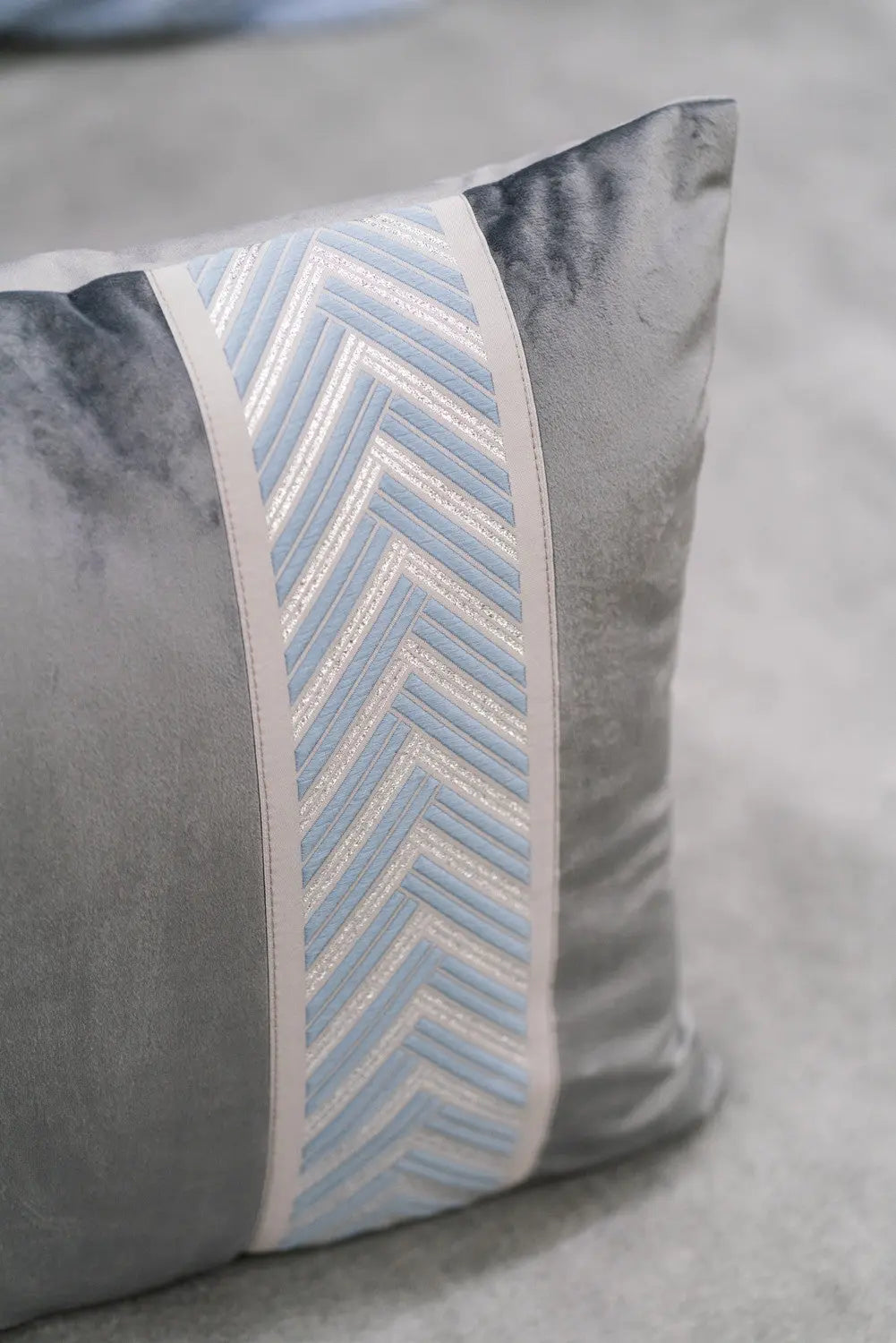 Velluto acélszürke díszpárna huzat 40x40 / szürke