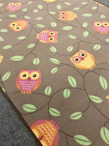Vidám bagoly szőnyeg 100x150 / beige-barna