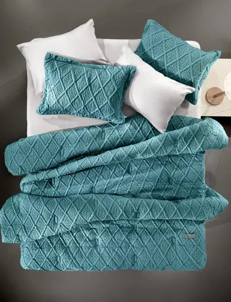 Vivaldi petrol ágyterítő 160x220 / zöld