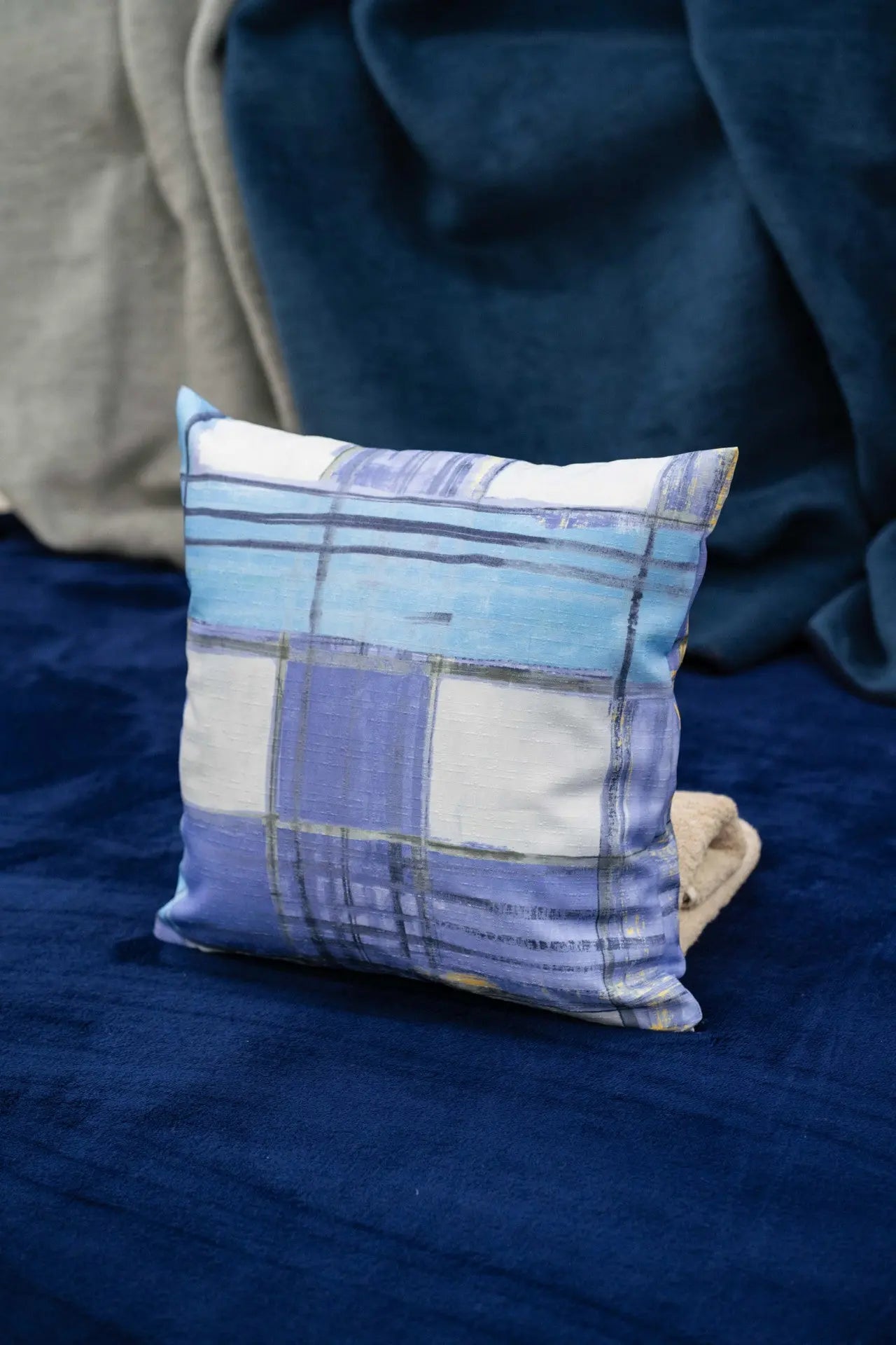 Wismar kék díszpárna huzat 40x40 / kék