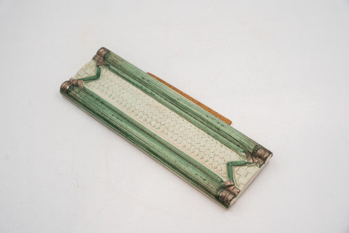 Zöld bambusz mintás dekor/Bamboo 6,5x20 / zöld