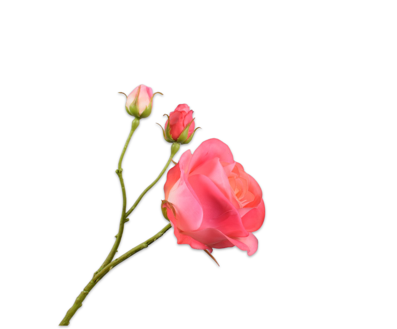 149256 Rózsa pink 59cm a rózsaszín bokorrózsa ág finom, romantikus megjelenésével a természetes elegancia megtestesítője.