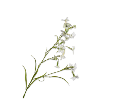 149322 Nicotiana Cream 78cm selyem díszdohány ág finom krémfehér virágaival könnyedséget és kifinomult eleganciát visz bármely enteriőrbe.