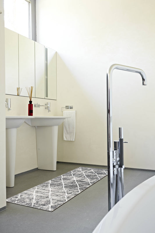 Miabella- szürke rombusz konyhai szőnyeg