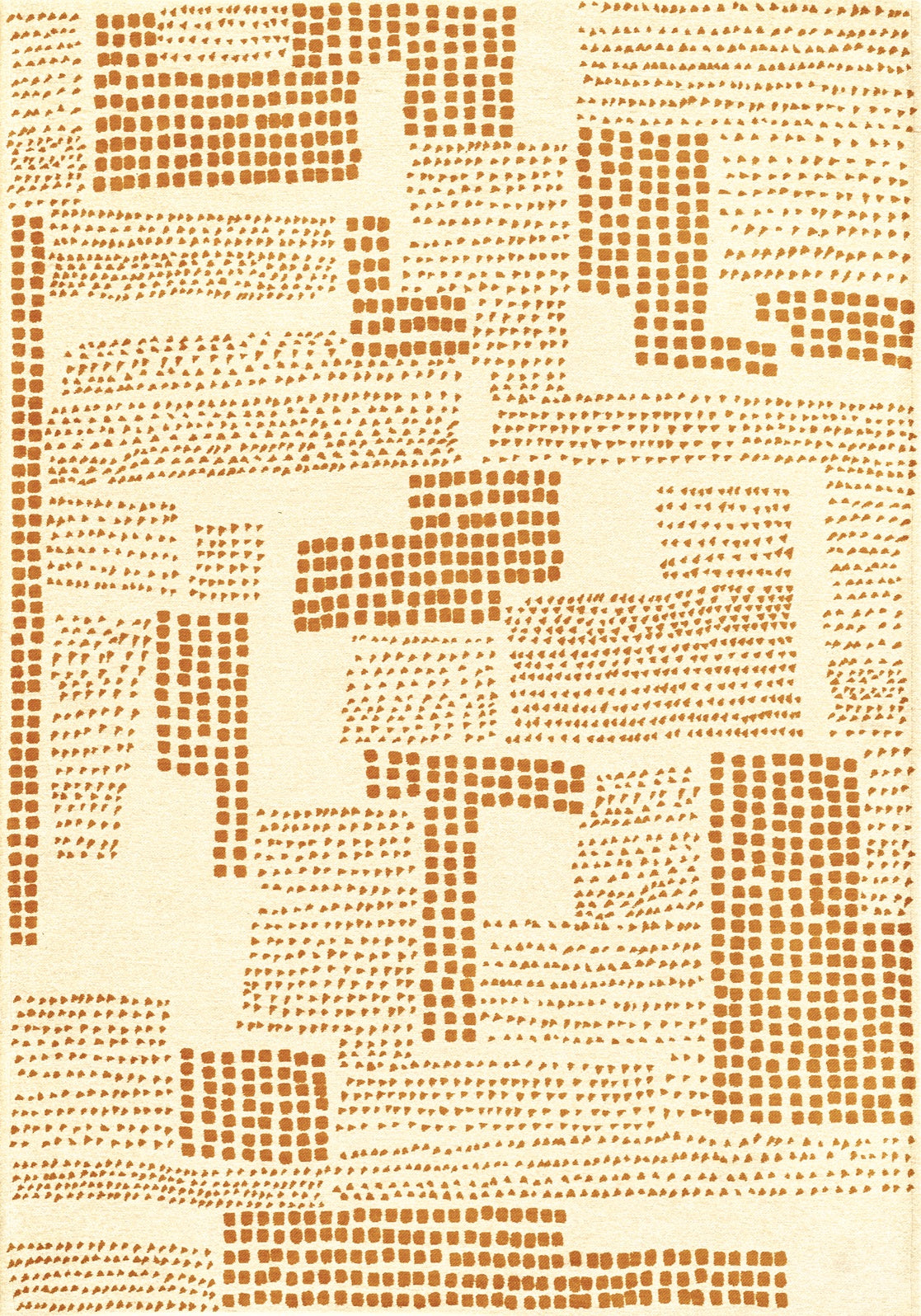 ZEN GARDEN- Sárga-bézs- SÍKSZÖVÖTT MODERN SZŐNYEG 2079
