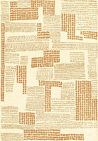 ZEN GARDEN- Sárga-bézs- SÍKSZÖVÖTT MODERN SZŐNYEG 2079