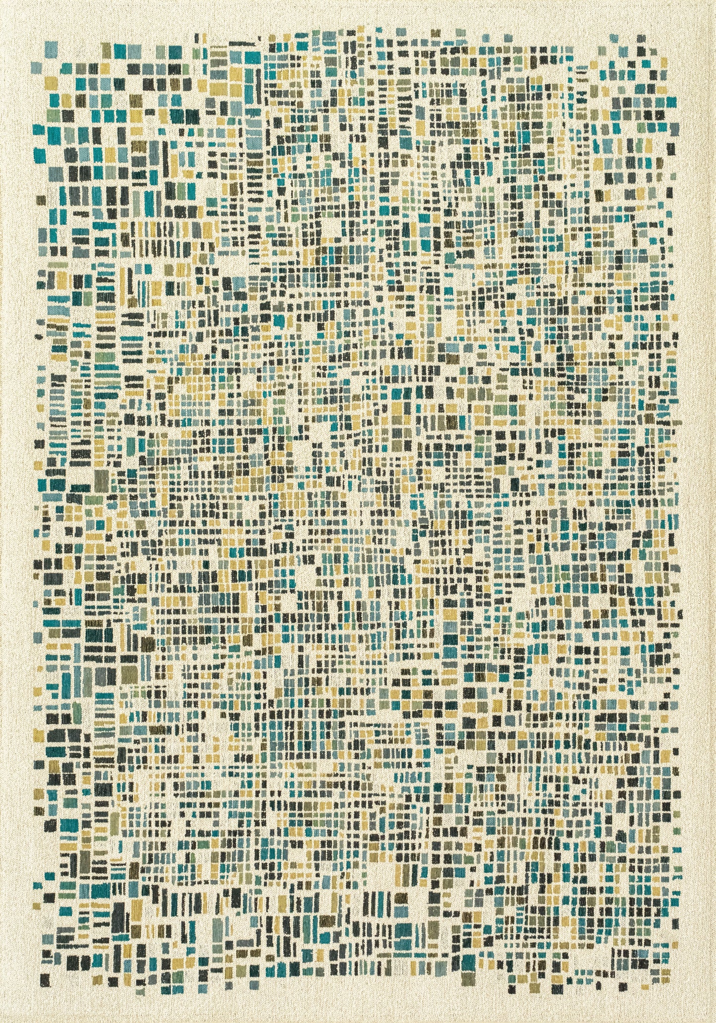 CUBIK_MIDNIGHT_ 2096_ kék kockás modern síkszövött szőnyeg 