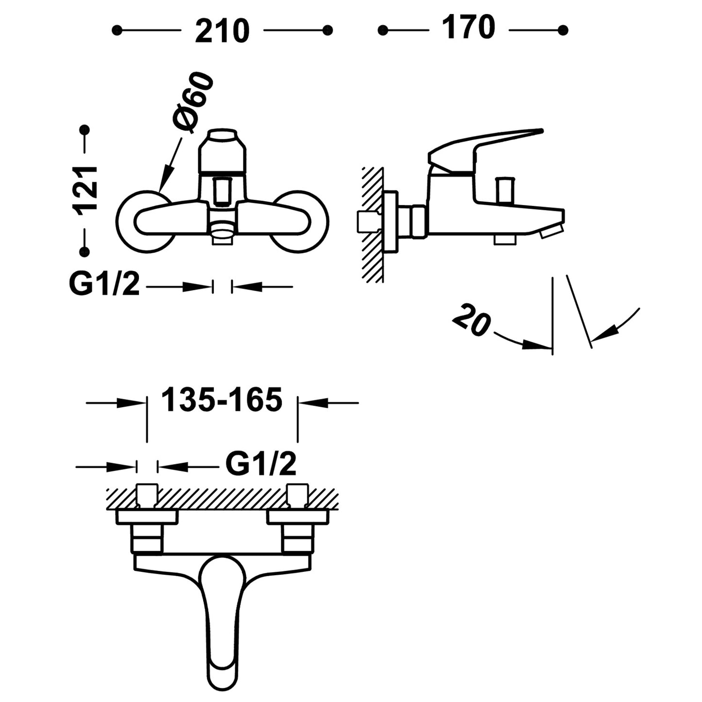 Tres- BASE KÁDTÖLTŐ CST+ZUHSZETT FEKETE- 21617010NM