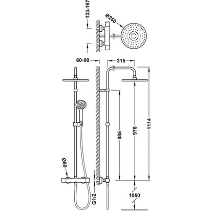 TRES- BASE PLUS ZUHANYSZETT KRÓM- 21639301