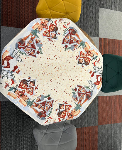 Terítő karácsonyi házikós