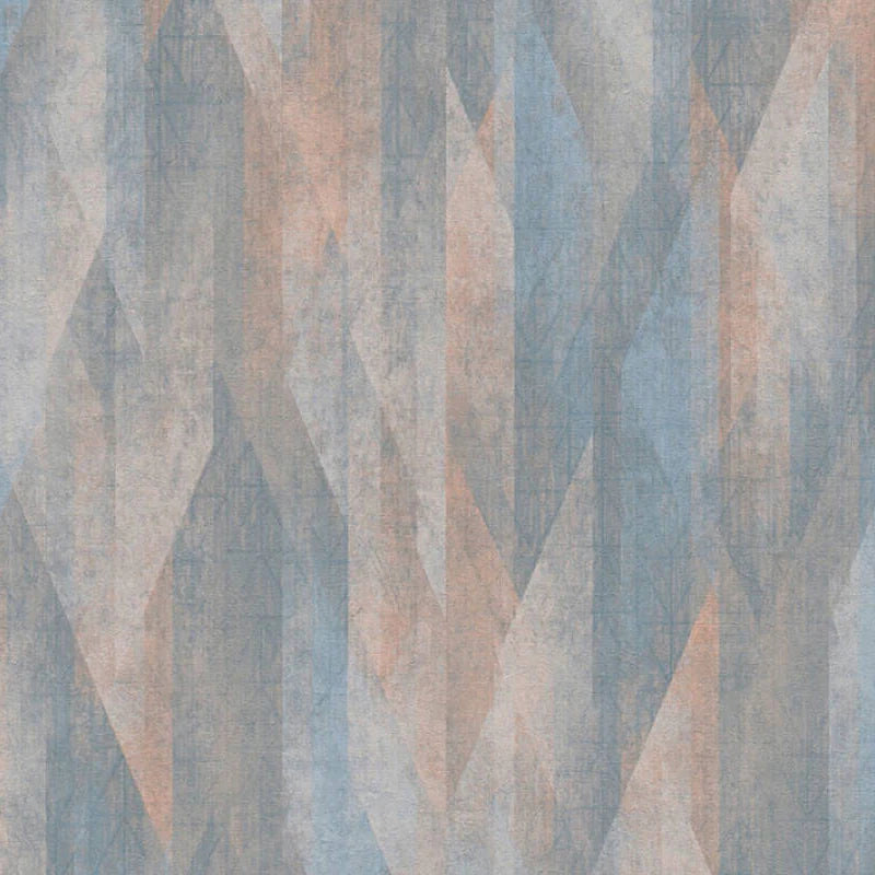 Modern geometrikus mintás tapéta kék-beige