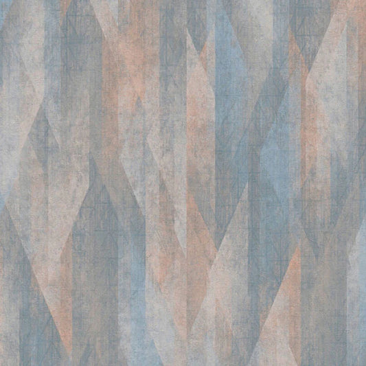 Modern geometrikus mintás tapéta kék-beige