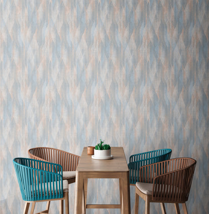 Modern geometrikus mintás tapéta kék-beige