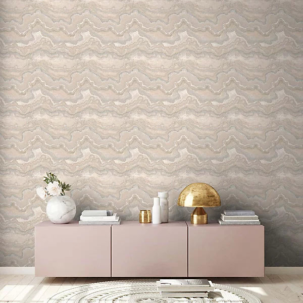 Márványos ekrü design tapéta