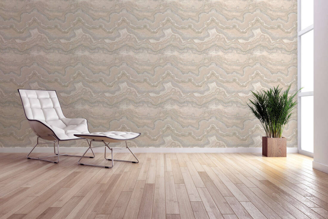 Márványos ekrü design tapéta