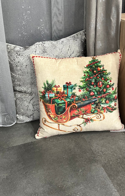 Díszpárna huzat- karácsonyi szános