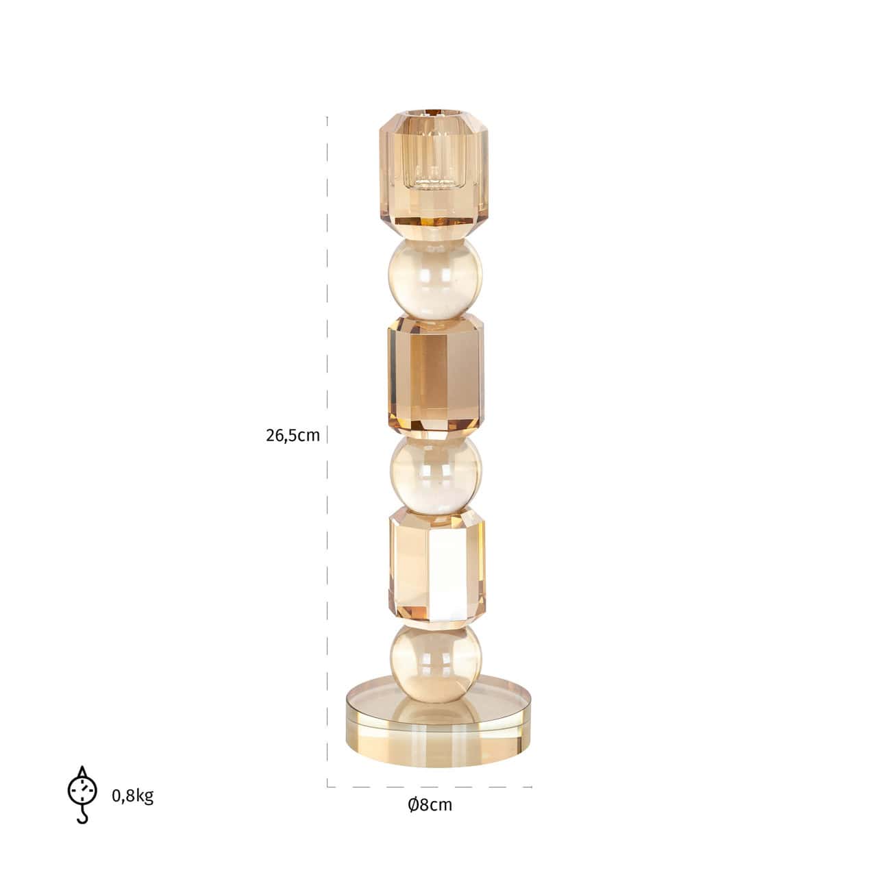 Meral barna gyertyatartó