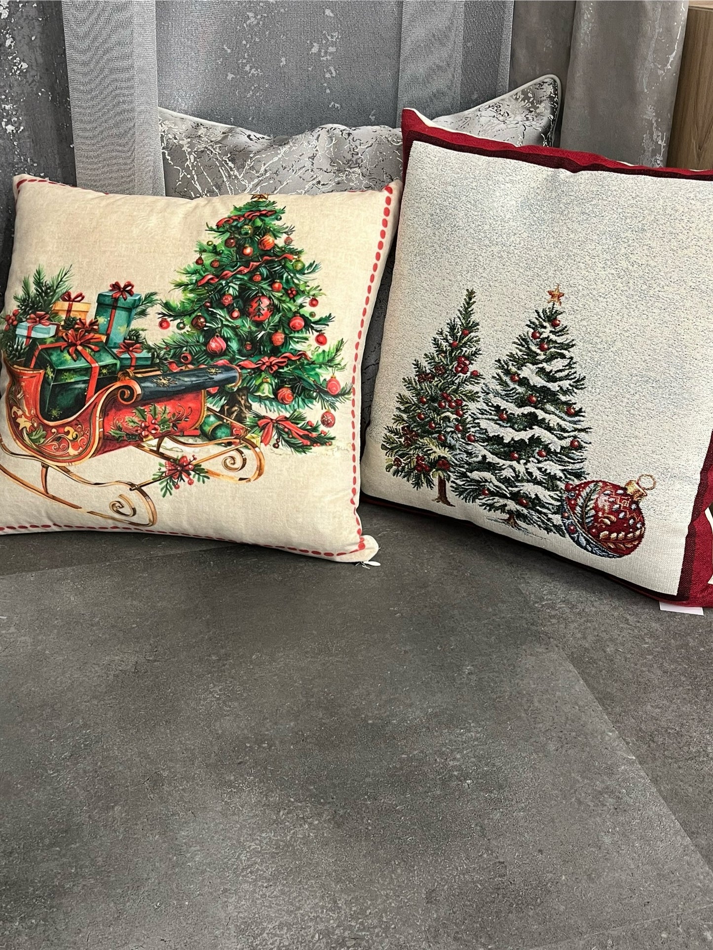 Díszpárna huzat- karácsonyi szános