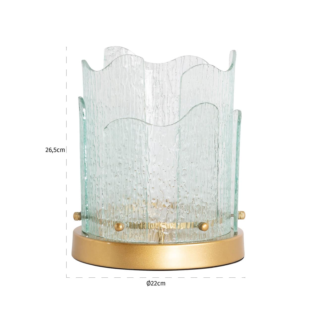 Danila asztali üveg búrás gyertyatartó