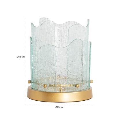 Danila asztali üveg búrás gyertyatartó