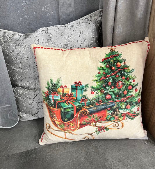 Díszpárna huzat- karácsonyi szános