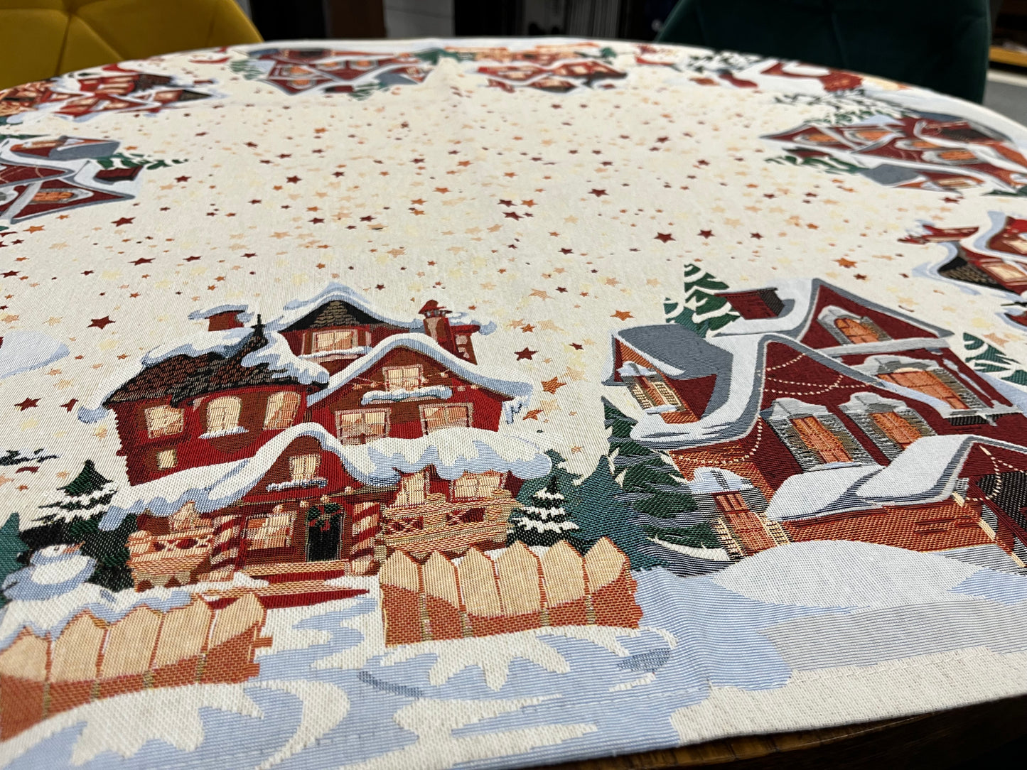 Terítő karácsonyi házikós