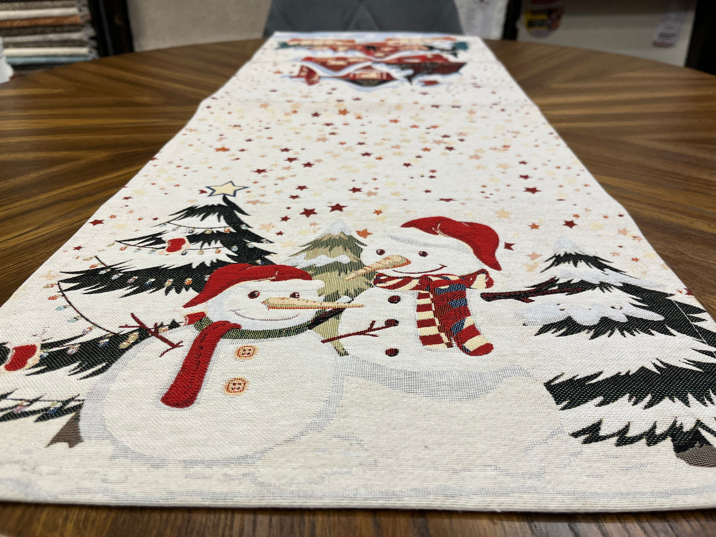 Terítő karácsonyi házikós