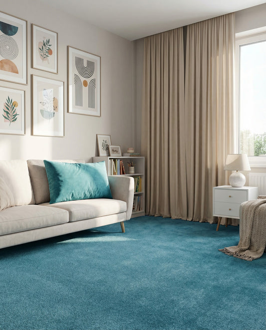 Plain-85 türkiz padlószőnyeg