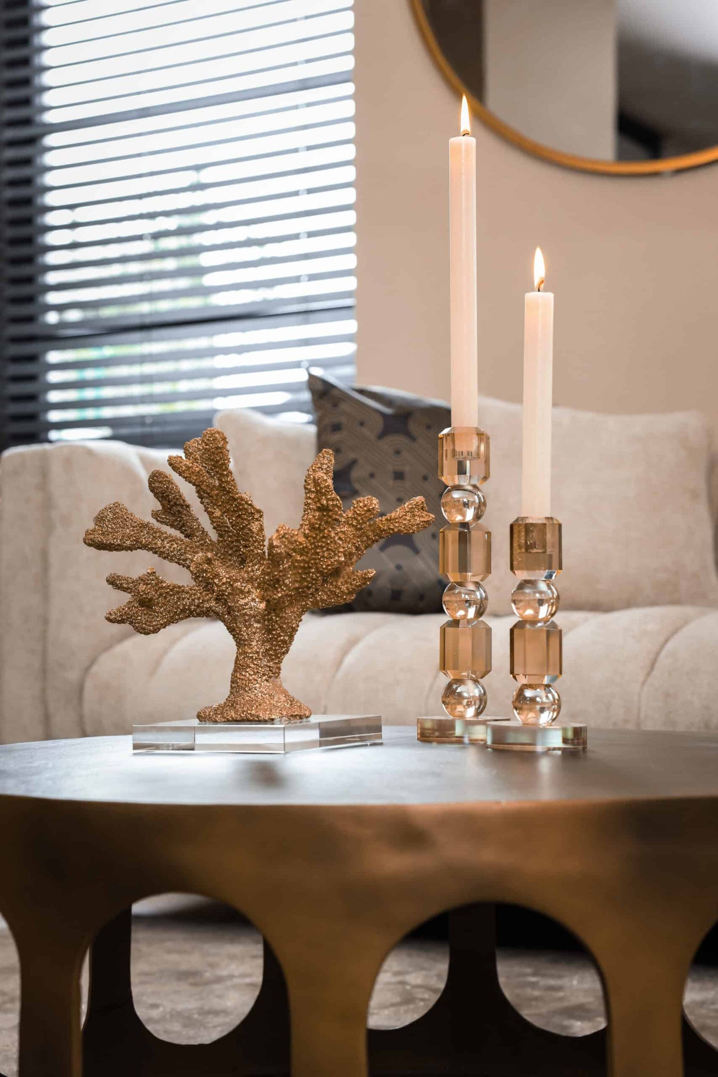 Meral barna gyertyatartó